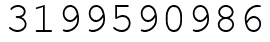 Число 3199590986.