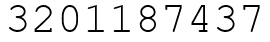 Число 3201187437.