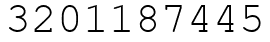 Число 3201187445.