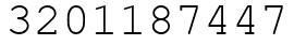 Число 3201187447.
