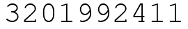 Число 3201992411.