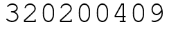 Число 320200409.
