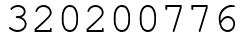Число 320200776.