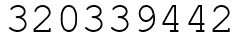 Число 320339442.