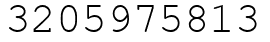 Число 3205975813.