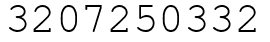 Число 3207250332.