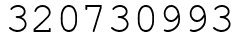 Число 320730993.
