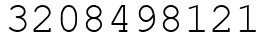Число 3208498121.