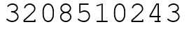 Число 3208510243.