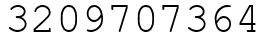 Число 3209707364.