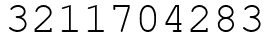 Число 3211704283.