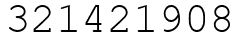 Число 321421908.