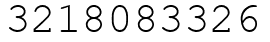 Число 3218083326.