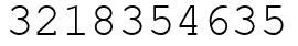 Число 3218354635.