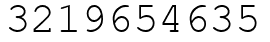 Число 3219654635.