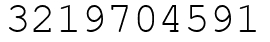 Число 3219704591.