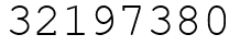 Число 32197380.
