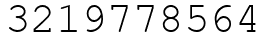Число 3219778564.