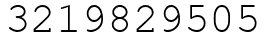 Число 3219829505.