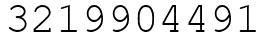Число 3219904491.