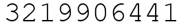 Число 3219906441.