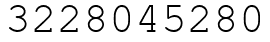 Число 3228045280.