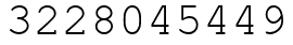 Число 3228045449.