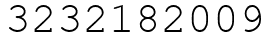 Число 3232182009.