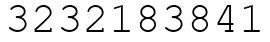 Число 3232183841.