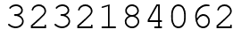 Число 3232184062.