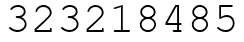 Число 323218485.