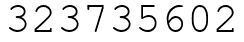 Число 323735602.