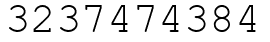 Число 3237474384.