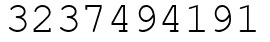 Число 3237494191.