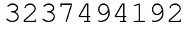 Число 3237494192.