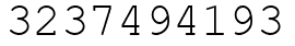 Число 3237494193.