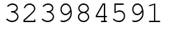 Число 323984591.