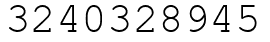 Число 3240328945.