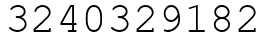 Число 3240329182.