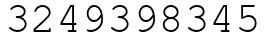 Число 3249398345.