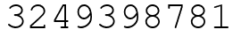 Число 3249398781.