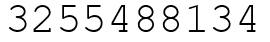 Число 3255488134.