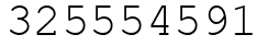 Число 325554591.