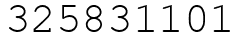 Число 325831101.