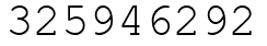 Число 325946292.