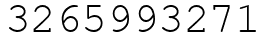 Число 3265993271.