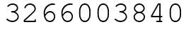 Число 3266003840.