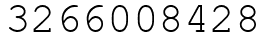 Число 3266008428.