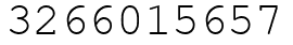 Число 3266015657.