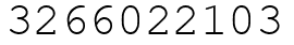 Число 3266022103.